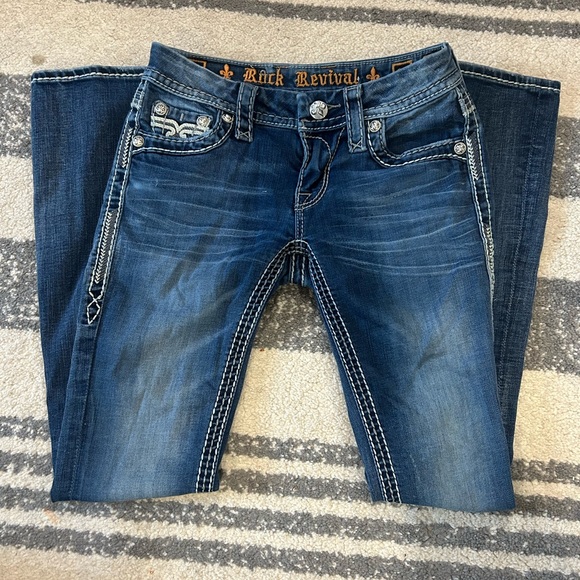 Rock Revival Women's Blue Jeans - Picture 3 of 3